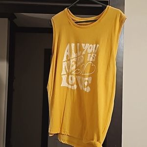 Size large Z Supply mustard yellow muscle tee.